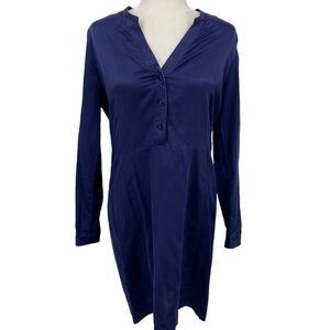 Brooklyn Industries Retro Silk Blue Dress 10